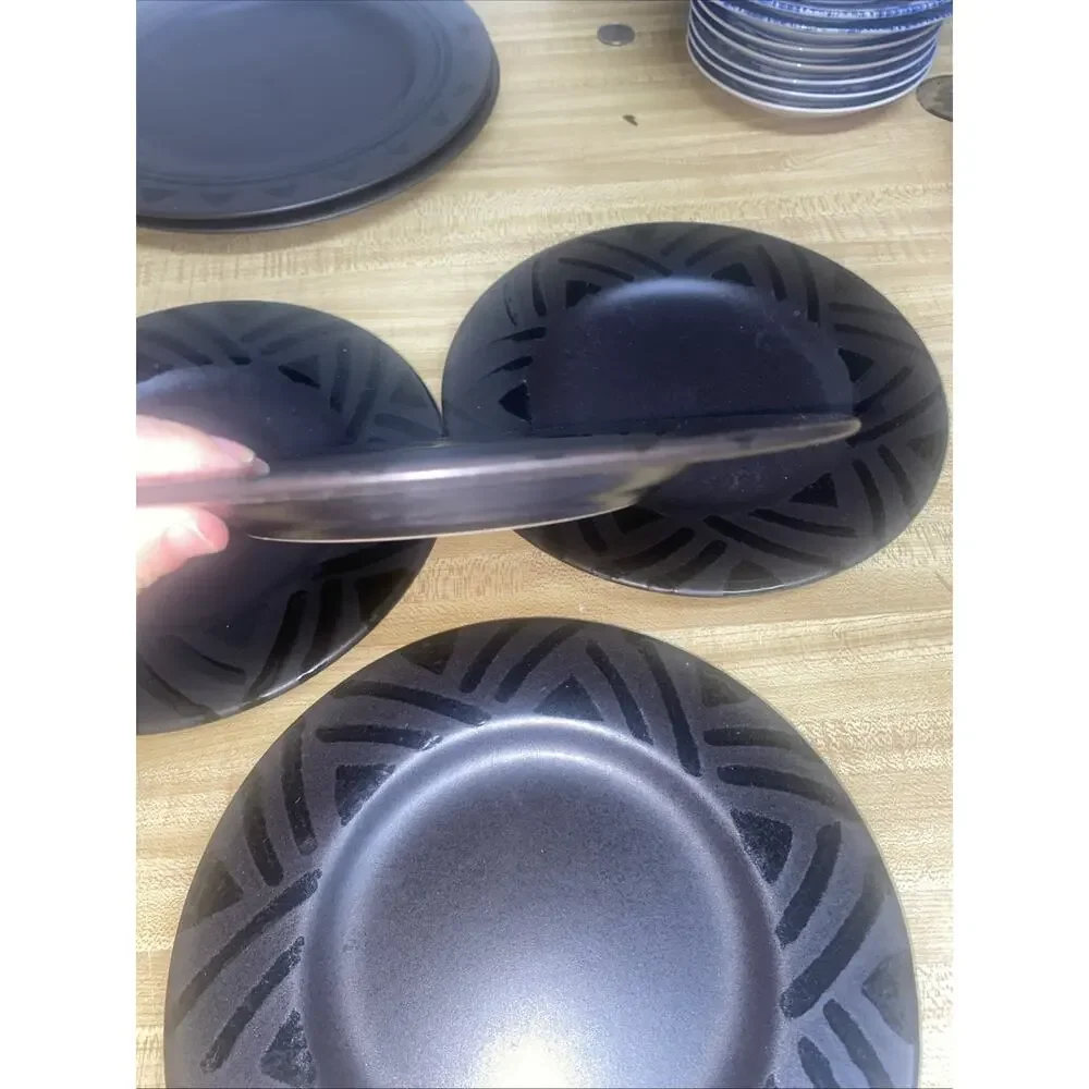 Lot Of 10 Pfaltzgraff Midnight Sun Various Bowls Plates Discontinued